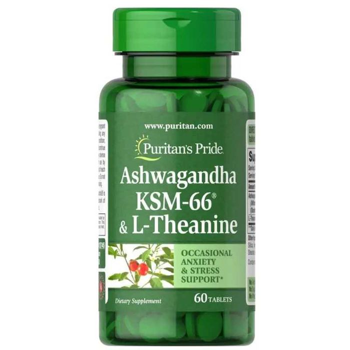 Ашваганда+ Теанин Ashwagandha KSM-66 & L-Theanine 60 tab