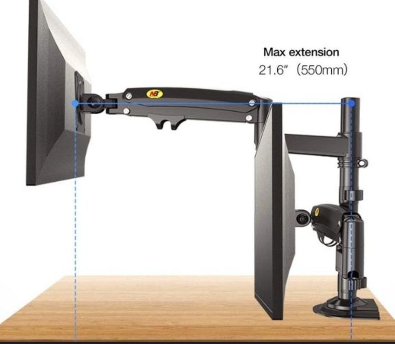 Кронштейн на два монитора , H 180 фирма NB,17-35