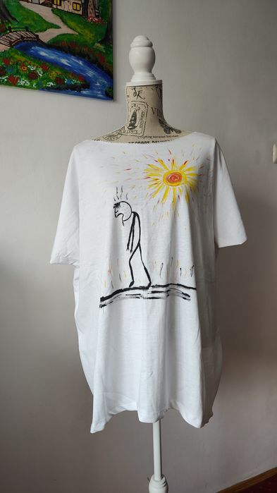 Tricou dama handmade nou pictat manual