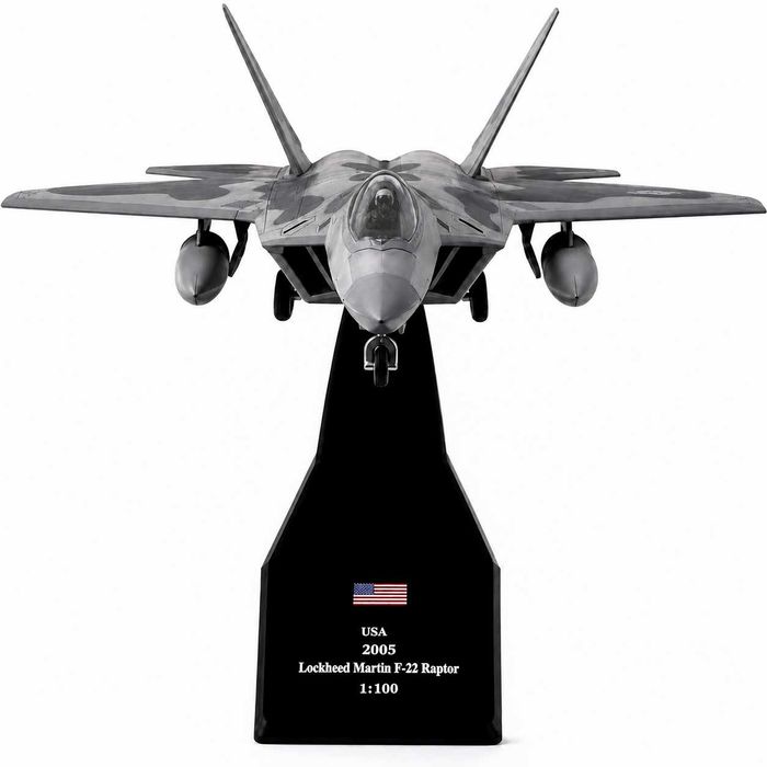 Macheta avion metalica Lockheed Martin F-22 Raptor 19cm