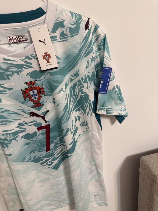 Tricou Ronaldo Portugalia away alb cupa mondiala 2026