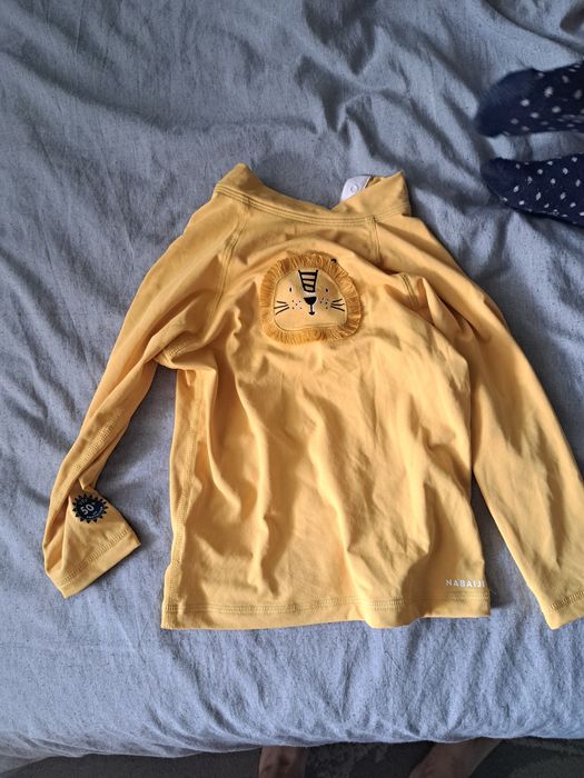 Bluză anti-UV UPF50+, Leu Galben, Decathlon