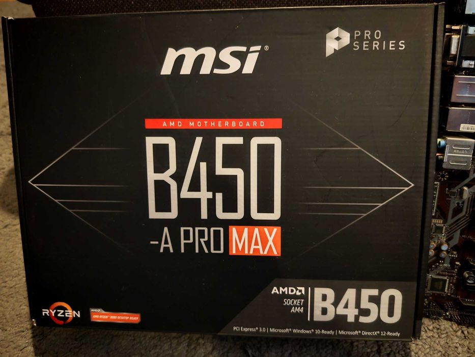 MSI B450M PRO MAX + RYZEN 5 3600 6-Core + 32GB DDR4 AM4  + WIFI