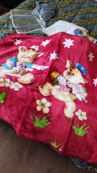 Детско пуларено одеалце..с прасенца,унисекс..за кошарка