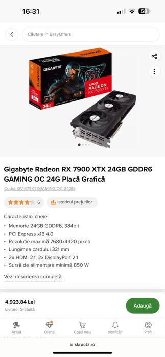 Radeon 7900 XTX, 24GB