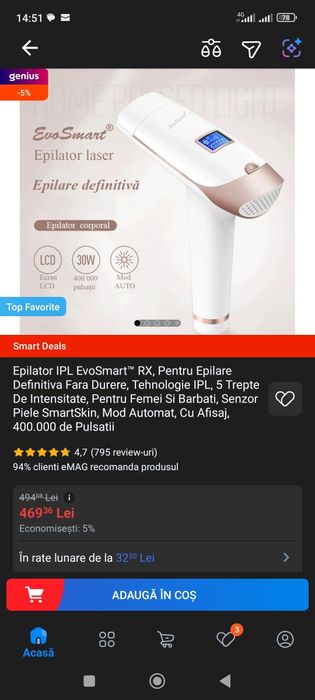 Epilator IPL nou