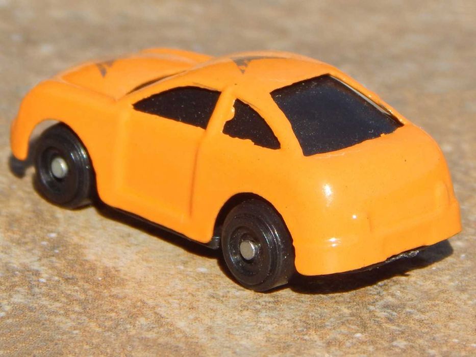 Jucarie masina sport portocalie metalica scara 1:87 HO made in China