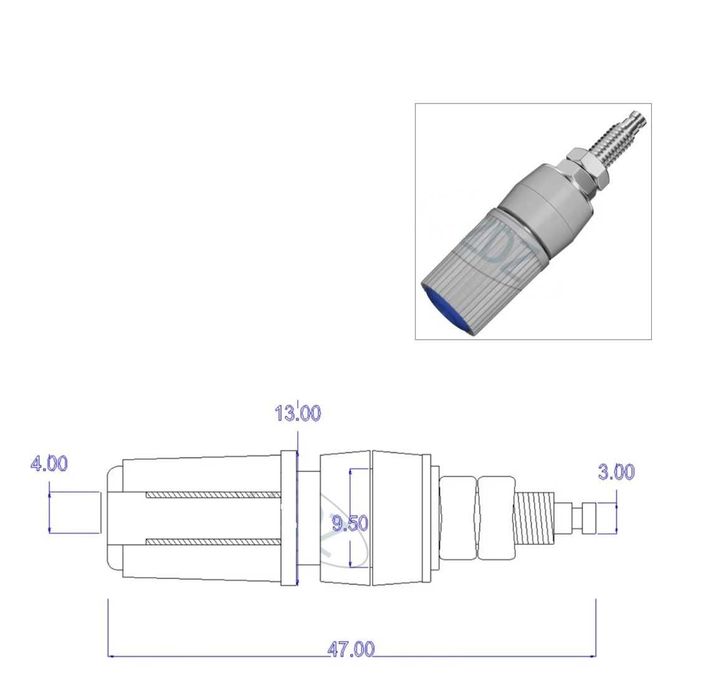 Soclu mufa banana 4mm conector banana mufa banana mama 5buc
