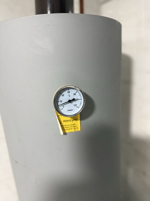 Vând boiler / puffer pe lemne – 120 L – funcțional