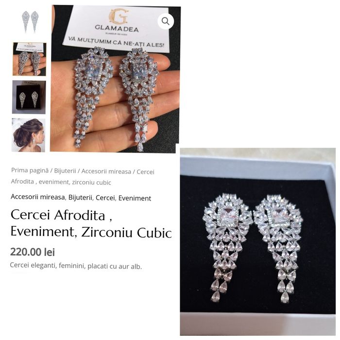 Cercei mireasă noi