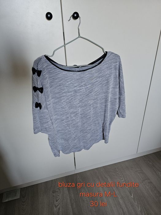 Bluza cu detalii fundite mas. M-L