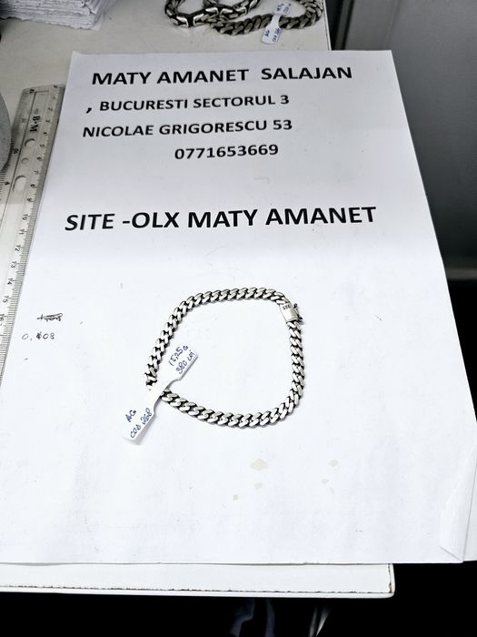Vand bratara din argint 925 15.25 g cod 268