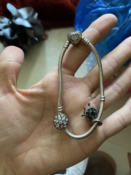 Пандора браслет серебро