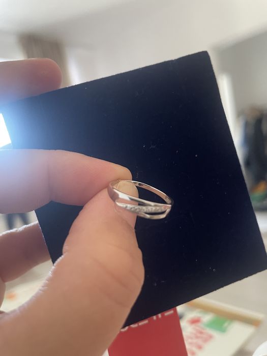 Кольцо белое золото 16 размер