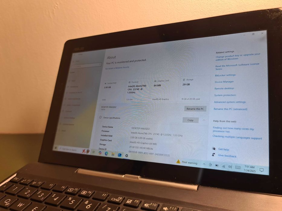 Tableta Diagnoza auto Asus Lenovo Windows 10