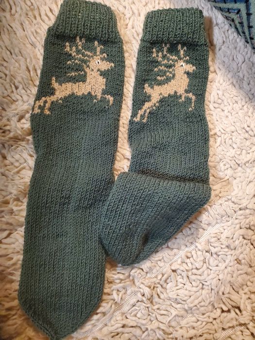 Ръчно плетени мъжки  чорапи размер 43