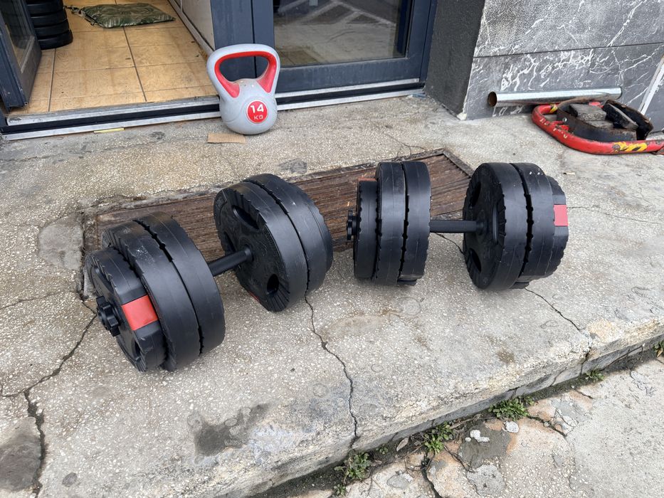 Gantere reglabile noi Germany greutate set 50 kg. 25 kg+25 kg. 450 lei