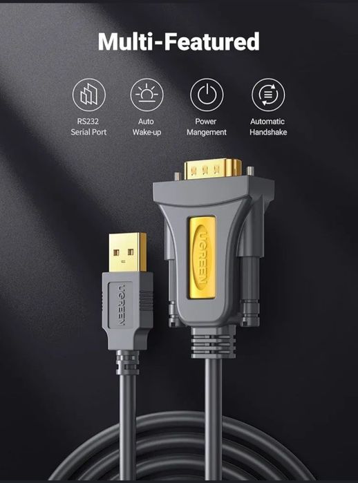 Usb com rs 232 ,ugreen DB 9 1,5 serial cabel