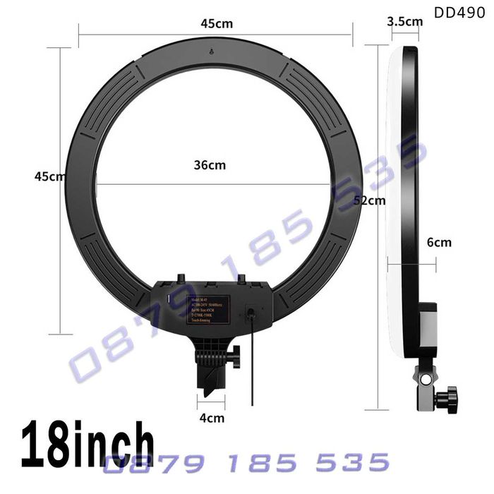RGB осветление LED ринг 18 22 инч лампа светещ стойка снимане видео