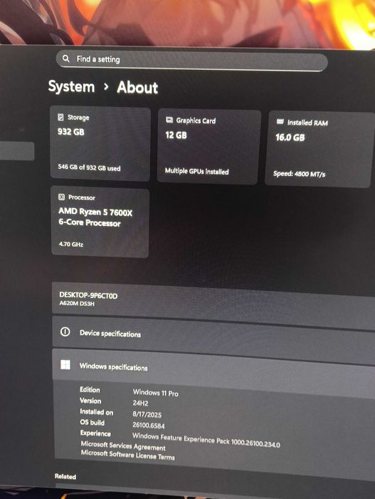 Pc gaming RTX 4070Super 16GB RAM ddr5