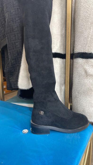 Сапоги замшевые новые