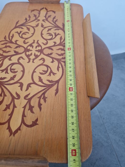 Tava lemn cu intarsie