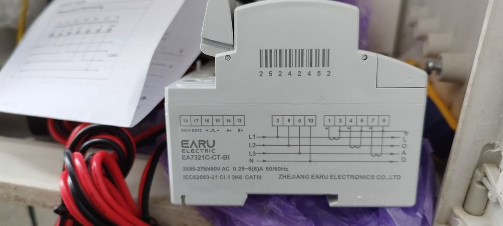 Смарт электромер трифазен, wifi tuya, rs485 modbus rtu