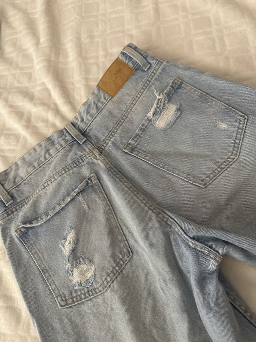 Bershka Сини скъсани дънки 38/М размер