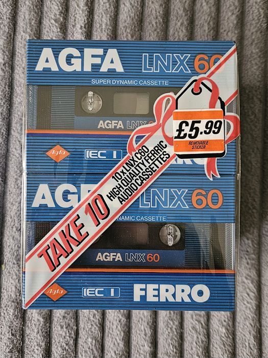 10 Casete Audio AGFA LNX60 sigilate