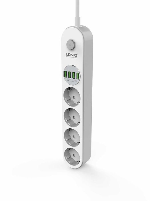 Удлинитель сетевой фильтр LDNIO 4 розеток +4 USB