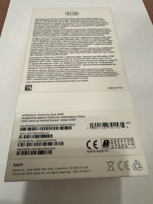iPhone  XS Gold / 64 gb / перфектен