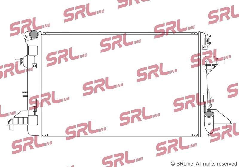 Radiator apa Hyundai Elantra 2020-, 2.0, 615x401x16mm, AC: +/-, fagure brazat, OE 25310AA000, SRLine