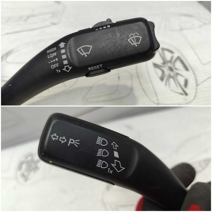 Ansamblu manete comenzi volan + spiră Audi A4 S4 B8 8K 8K0953502BC 2009 / [2008-2015] / (5B3)