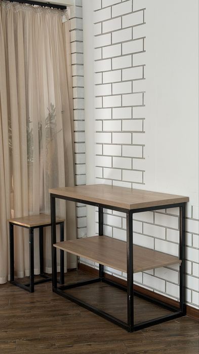 Комплект мебели Loft: 3 стеллажа, 2 стола и 12 табуретов