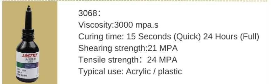 Adeziv transparent UV - sticla, plexiglas, plastic etc.