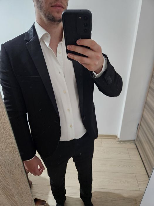 Sacou Zara Man negru marimea 44