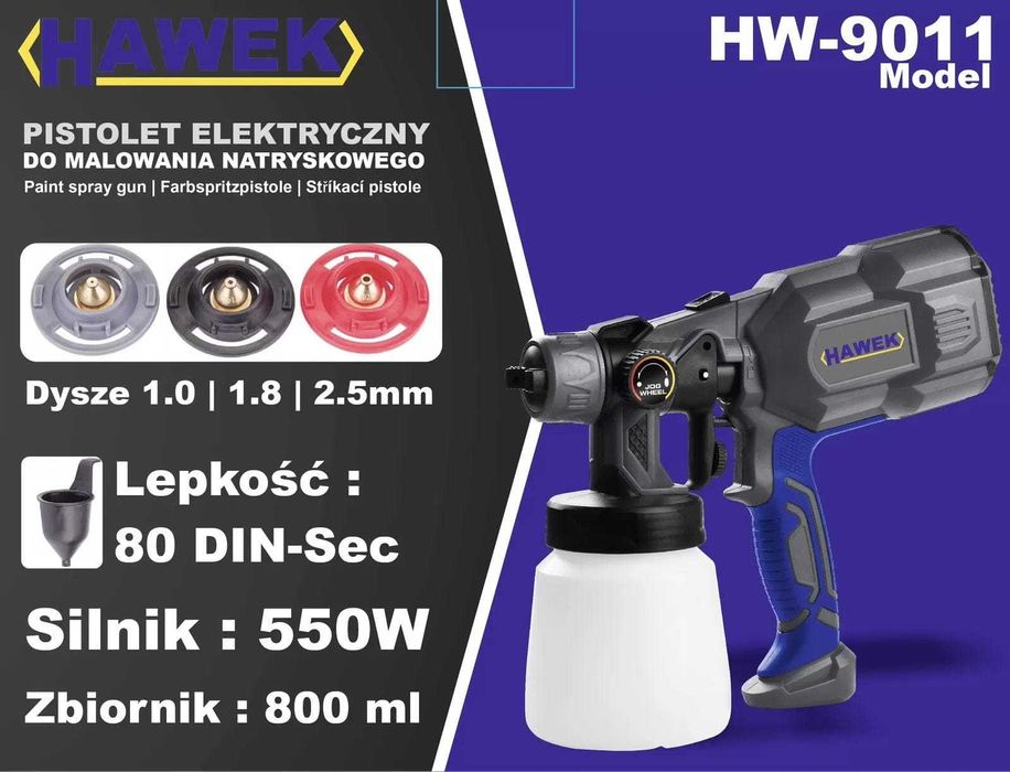 Електрически пистолет за боядисване HAWEK , HW-9011