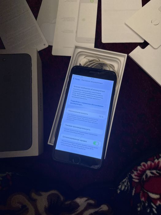 Iphon 7 plus 32гб очилмаган радной ранги кора ёмкость 75 радной