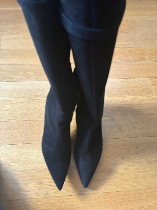 Furla, Cizme NOI mid-calf din piele intoarsa Sfera,37