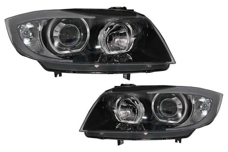 Faruri BMW Seria 3 E90 03.05-11 Angel Eyes LED Negru
