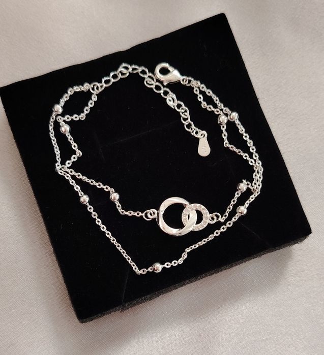 Brățara Nouă Dublă Reglabilă Argint S925