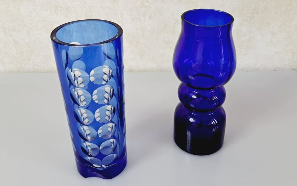 Вазы цветное стекло