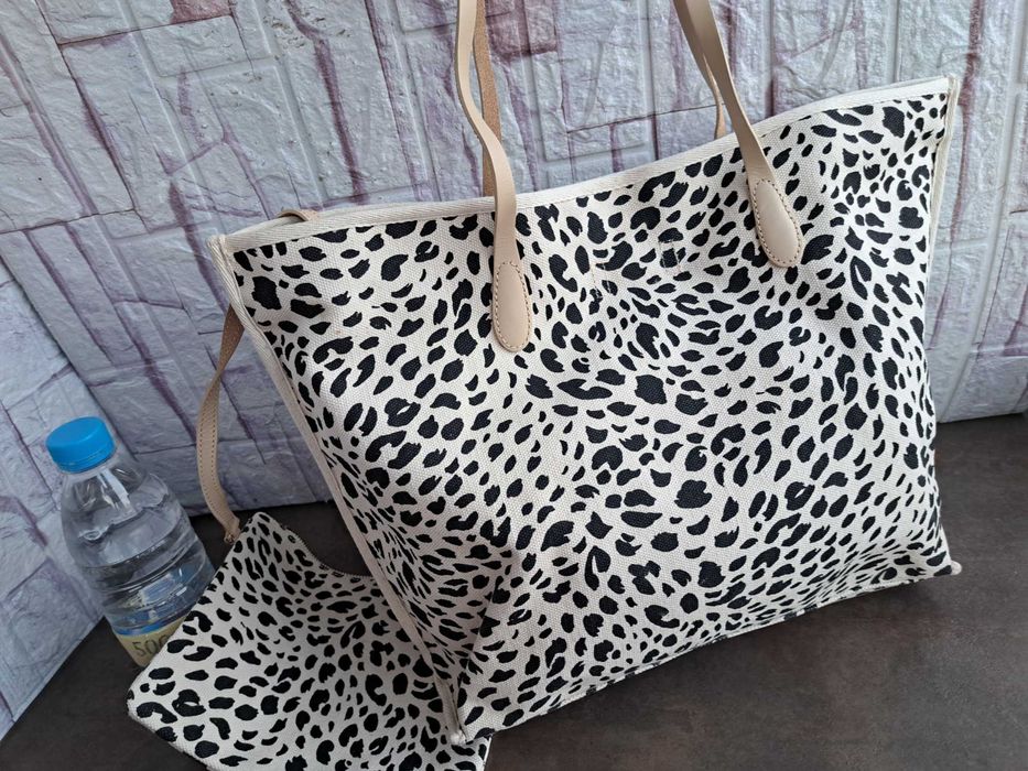 дамска чанта,H & M Нова!голяма текстилна торба,плажна чанта