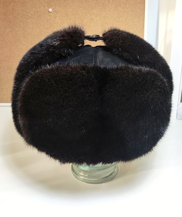 Шапка-ушанка норковая