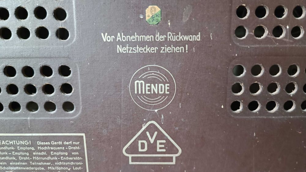 Старо лампово радио - Mende MS225W - 1938г. - Made in Germany