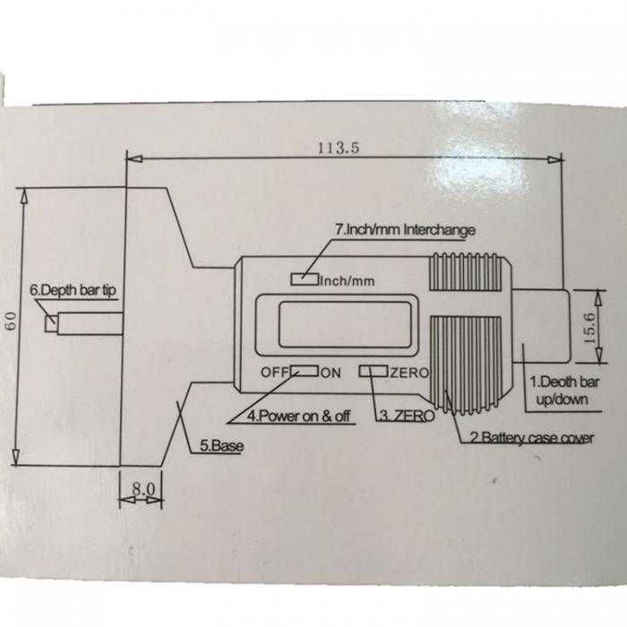 Дълбокомер за гуми - 021