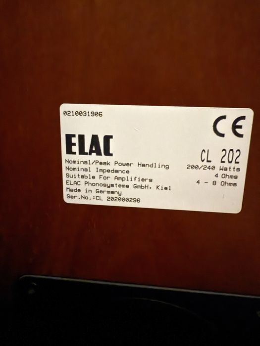 Boxe Elac CL 202, pret de catalog 4800 eur, varf de gama