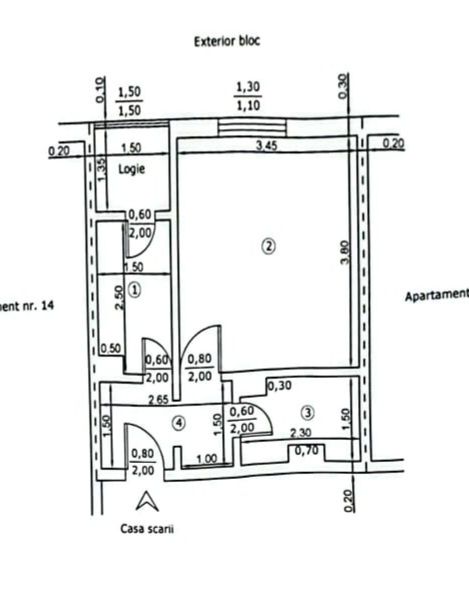 Apartament 1 camera Slanic Moldova