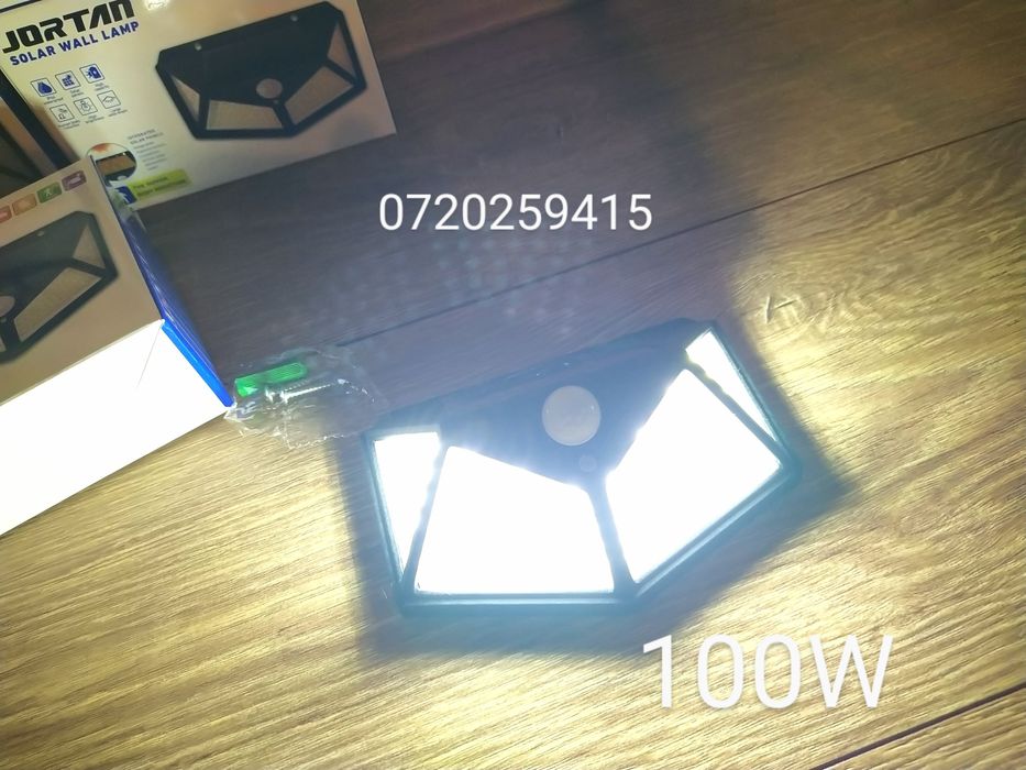 Set 5 lampi Solare Jortan cu Senzor de Lumina si Miscare ,100W