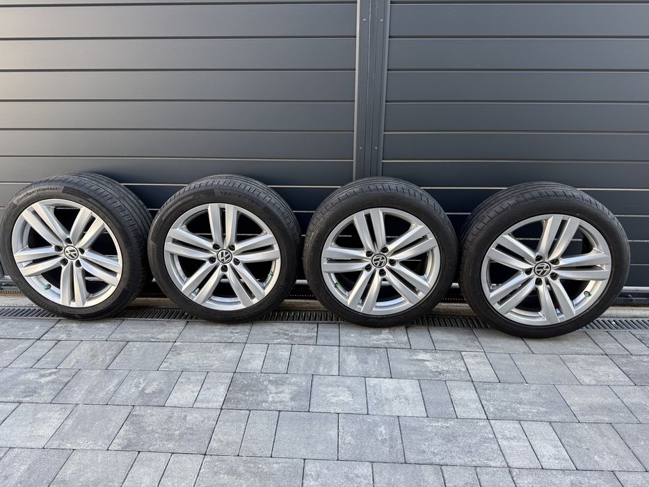 Jante VW 18 inch echipate cu anvelope Continental